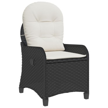 vidaXL Πολυθρόνα με Κα cushions Μαύρο Πολυεστέρας 56x66x95cm 1 τεμ.