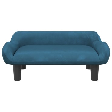vidaXL Καναπές Παιδικός Μπλε 70x40x24cm Βελούδινος 1 τεμ.