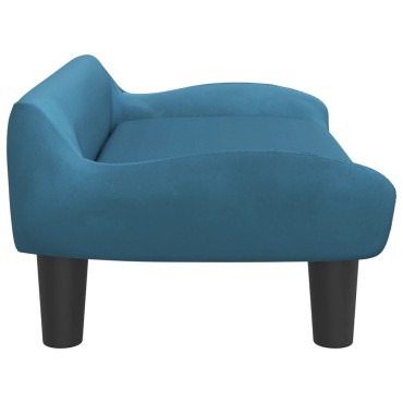 vidaXL Καναπές Παιδικός Μπλε 70x40x24cm Βελούδινος 1 τεμ.
