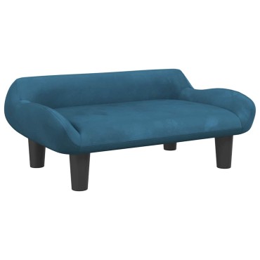 vidaXL Κρεβάτι Σκύλου Μπλε 70 x 40 x 24 εκ. Βελούδινο