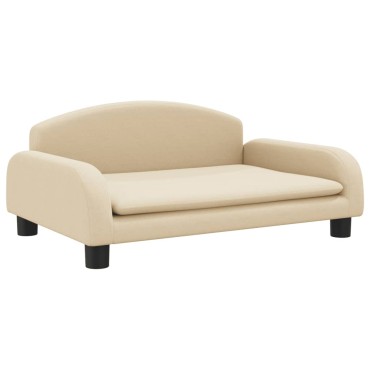 vidaXL Καναπές Παιδικός κρεμ 70x45x30cm από Ύφασμα 1 τεμ.