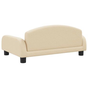 vidaXL Καναπές Παιδικός κρεμ 70x45x30cm από Ύφασμα 1 τεμ.