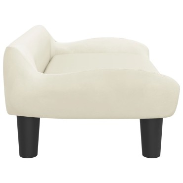 vidaXL Καναπές Παιδικός κρεμ 70x40x24cm από Βελούδο 1 τεμ.