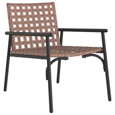 vidaXL Καρέκλες Κήπου 2 τεμ. Μαύρο 79x56x73,5cm Ρατάν
