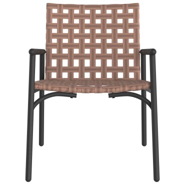 vidaXL Καρέκλες Κήπου 2 τεμ. Μαύρο 79x56x73,5cm Ρατάν
