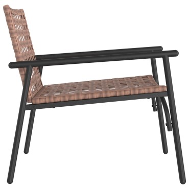 vidaXL Καρέκλες Κήπου 2 τεμ. Μαύρο 79x56x73,5cm Ρατάν