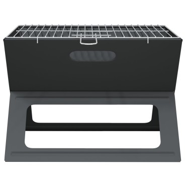 vidaXL Γκριλ BBQ Κάρβουνου - Αναδιπλούμενο, Μαύρο, 46x30x31 εκ, Κατασκευασμένο από Ατσάλι