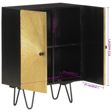 vidaXL Ντουλάπι 55x30x75cm από Μασίφ Ξύλο Μάνγκο 1 τεμ.