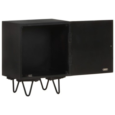 vidaXL Κομοδίνο 40x30x50cm Ορειχάλκινη Πρόσοψη Μασίφ Ξύλο Μάνγκο 1 τεμ.
