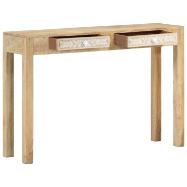 vidaXL Τραπέζι Κονσόλα 110x30x75cm από Μασίφ Ξεβαμμένο Ξύλο Μάνγκο 1 τεμ.