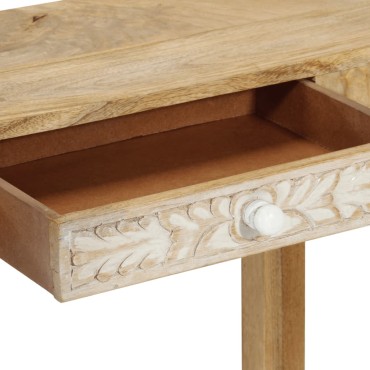 vidaXL Τραπέζι Κονσόλα 110x30x75cm από Μασίφ Ξεβαμμένο Ξύλο Μάνγκο 1 τεμ.