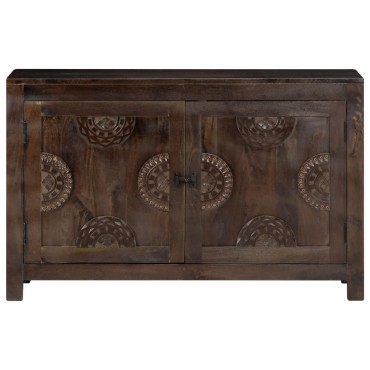 vidaXL Ντουλάπι με Σκαλιστό Σχέδιο 110x35x70cm από Μασίφ Ξύλο Μάνγκο 1 τεμ.