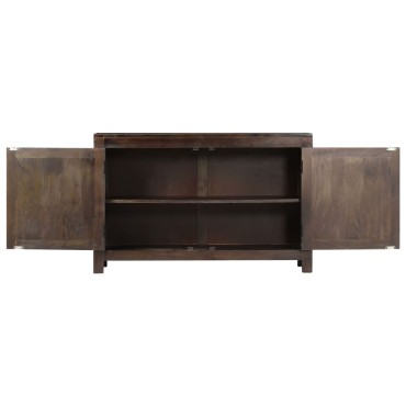 vidaXL Ντουλάπι με Σκαλιστό Σχέδιο 110x35x70cm από Μασίφ Ξύλο Μάνγκο 1 τεμ.