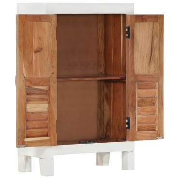 vidaXL Ντουλάπι Λευκό 55x30x90cm από Μασίφ Ξύλο Ακακίας 1 τεμ.