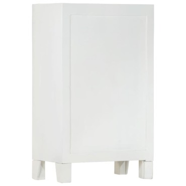vidaXL Ντουλάπι Λευκό 55x30x90cm από Μασίφ Ξύλο Ακακίας 1 τεμ.