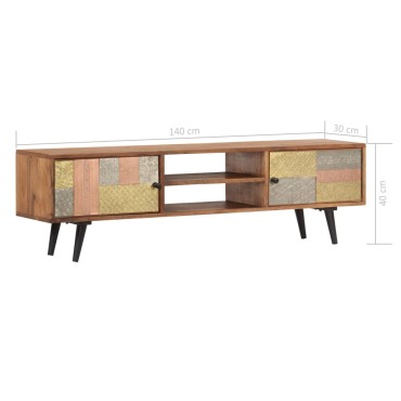 vidaXL Έπιπλο Τηλεόρασης 140x30x40cm από Μασίφ Ξύλο Ακακίας