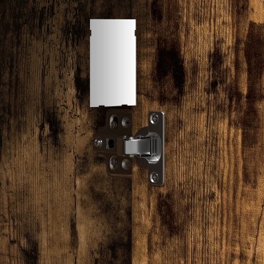 vidaXL Τραπέζι Μακιγιάζ με LED Φώτα Καπνιστής Δρυός 102x33x135 εκ