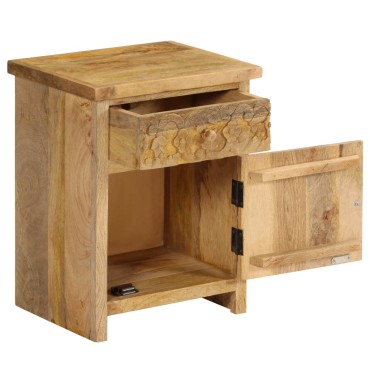 vidaXL Κομοδίνο 40x30x50cm από Μασίφ Ξύλο Μάνγκο 1 τεμ.