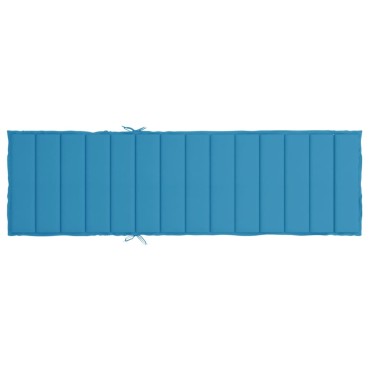 vidaXL Μαξιλάρι Ξαπλώστρας Μπλε Ρουά 200x50x3cm από Ύφασμα Oxford