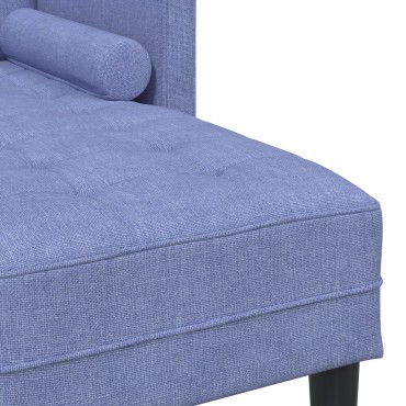 vidaXL Σετ Καναπέ 2 τεμ. με Μαξιλάρια Μπλε Τζιν Ύφασμα Διθέσιος