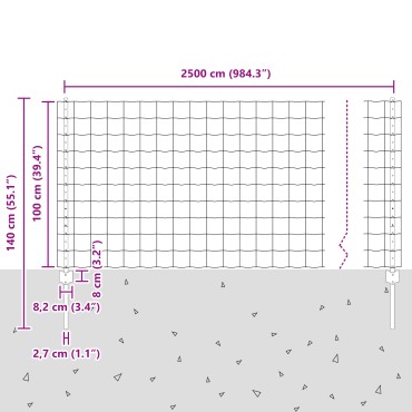 vidaXL Σετ φράχτη 2 τεμάχια Πράσινο Ατσάλι 25x1 μ Ανθεκτικός