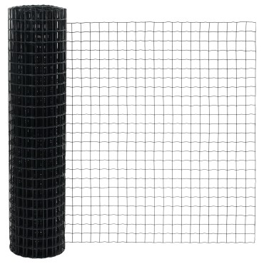 vidaXL Σετ Φράχτη Κήπου 2 Πακέτο Γκρι Μέταλλο 10x1 μ Ανθεκτικός