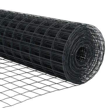 vidaXL Σετ Φράκτη Κήπου  Σετ 2 Γκρι Μεταλλικό 10 x 1,4 μέτρα