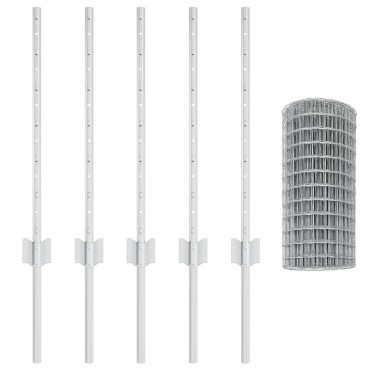 vidaXL Set Φράχτη  Euro Σετ 2 Γαλβανισμένο ατσάλι 10x0.6 μ Σταθερός