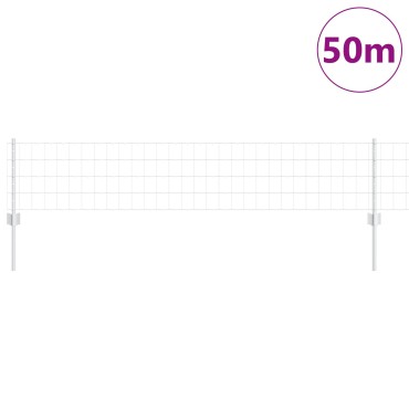 vidaXL Σετ Euro Fence Σετ από 2 Γαλβανισμένος χάλυβας 50 mx0.4 m
