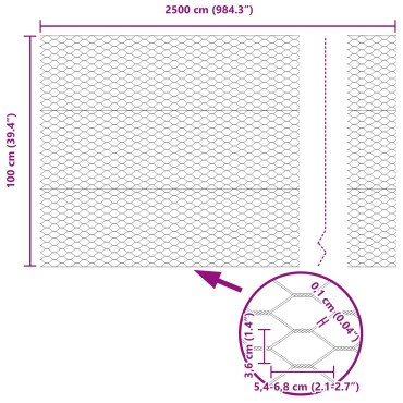 vidaXL Σετ Φράχτη Κήπου Σετ 2 Πράσινο Μέταλλο 25 x 1 μ. Ανθεκτικό