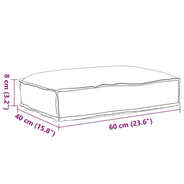 vidaXL Μαξιλάρι Παλετών για καθίσμα ταουπέ 60x40x8cm Υφασμάτινο