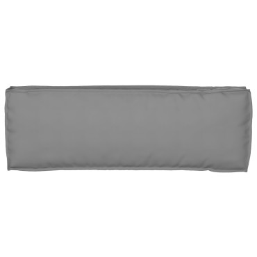 vidaXL Μαξιλάρι Παλέτας για Πάγκο Γκρι 120x40x8cm Υφασμάτινος Πολυεστέρας