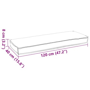vidaXL Μαξιλάρι Πλατφόρμας για Πάγκο Μπεζ 120x40x8cm Υφασμα Oxford