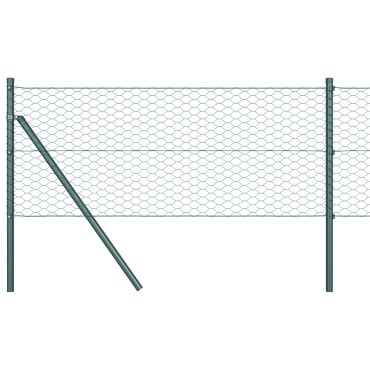 vidaXL Εξάγωνο Φράγμα Πράσινο 0.5x50 μ Ατσάλι 5000x50x0.1cm
