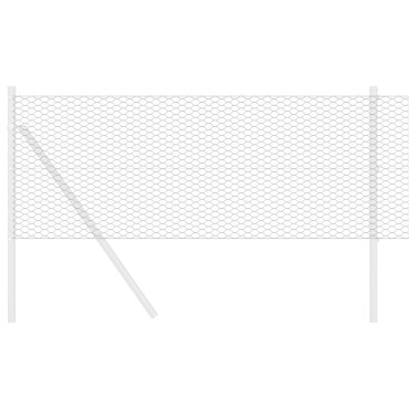 vidaXL Φράχτης Εξαγώνου Γκρι 0.8x10 μ Ατσάλι 1000x80x0.07cm
