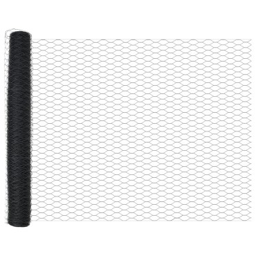 vidaXL Περίφραξη Hexagon Γκρι 1.4x10 μ Σίδηρος 1000x140x0.1cm