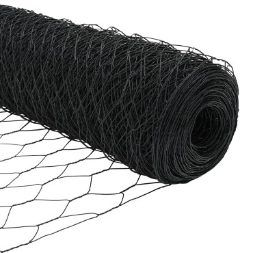 vidaXL Περίφραξη Hexagon Γκρι 1.4x10 μ Σίδηρος 1000x140x0.1cm