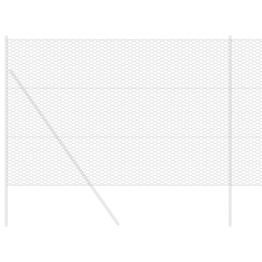 vidaXL Φράκτης Έξιγωνο Γκρι 1.6x10 μ Ατσάλι 1000x160x0.09cm