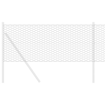 vidaXL Εξάγωνος Φράχτης Γκρι 0.6x25 μ Χάλυβας 2500x60x0.09cm