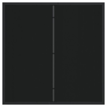 vidaXL Τραπέζι Κήπου Μαύρο 80x80x73cm Λιθοειδές Γυαλί 1 τεμ.
