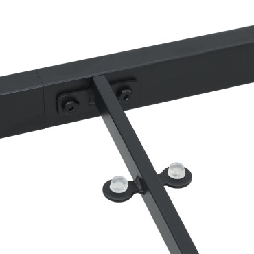 vidaXL Τραπέζι Κήπου Μαύρο 140x80x73cm Γυαλί Σαπιστής 1 τεμ.
