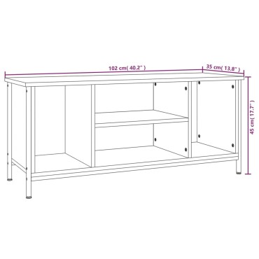 vidaXL Έπιπλο Τηλεόρασης Sonoma Δρυς 102x35x45cm Επεξεργ. Ξύλο