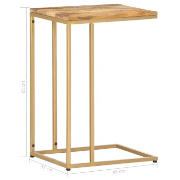 vidaXL Βοηθητικό Τραπέζι 35x45x65cm από Μασίφ Ξύλο Μάνγκο 1 τεμ.