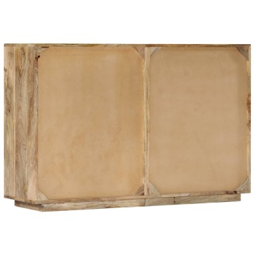 vidaXL Συρταριέρα με Σχέδιο Αλφάβητου 120x35x79cm Μασίφ Ξύλο Μάνγκο 1 τεμ.