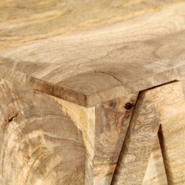 vidaXL Συρταριέρα με Σχέδιο Αλφάβητου 120x35x79cm Μασίφ Ξύλο Μάνγκο 1 τεμ.