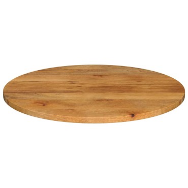 vidaXL Επιφάνεια Τραπεζιού Στρογγυλή 90x2,5cm Μασίφ Ξύλο Μάνγκο 1 τεμ.