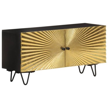 vidaXL Έπιπλο Τηλεόρασης 90x30x45cm από Μασίφ Ξύλο Μάνγκο