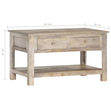 vidaXL Τραπεζάκι Σαλονιού 82x52x47cm από Μασίφ Ξύλο Μάνγκο 1 τεμ.