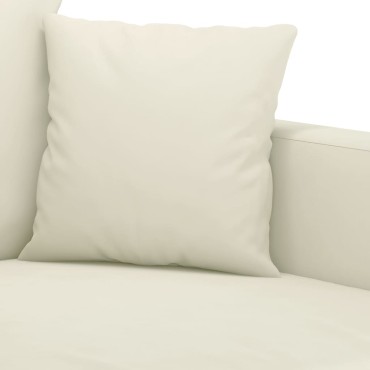 vidaXL Καναπές Τριθέσιος Κρεμ Βελούδινος 198x77x80cm 1 τεμ.