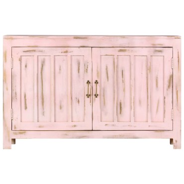 vidaXL Ντουλάπι Ανοιχτό Ροζ 110x35x70cm από Μασίφ Ξύλο Μάνγκο 1 τεμ.